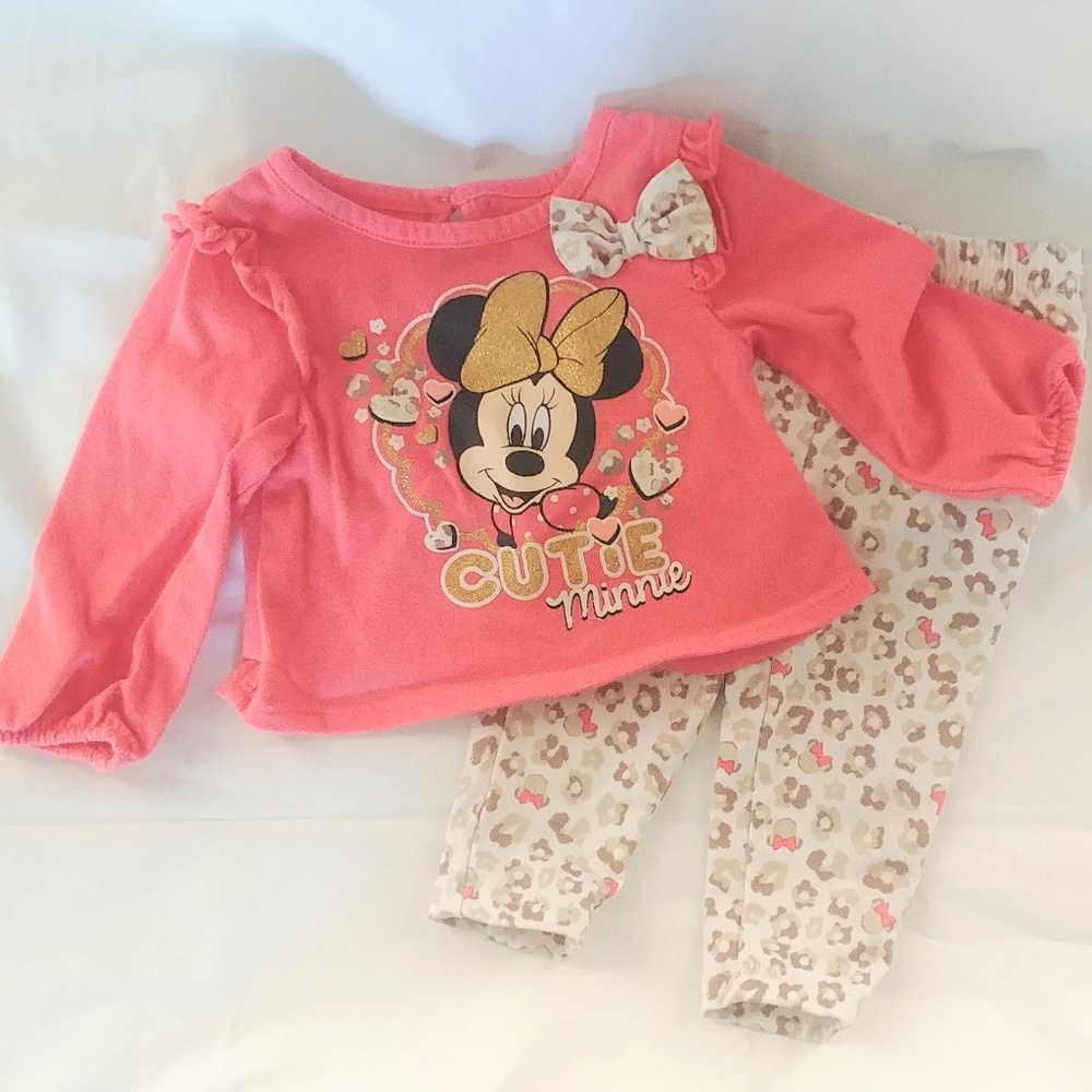 Disney Baby L/S 2pc. Minnie Mouse Outfit
